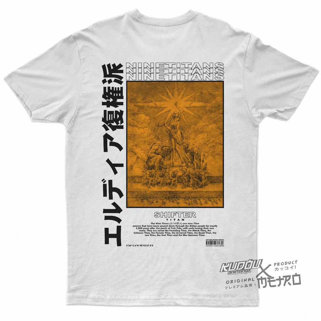 Kaos Nine Titans SNK AOT Attack On Titan Anime Manga