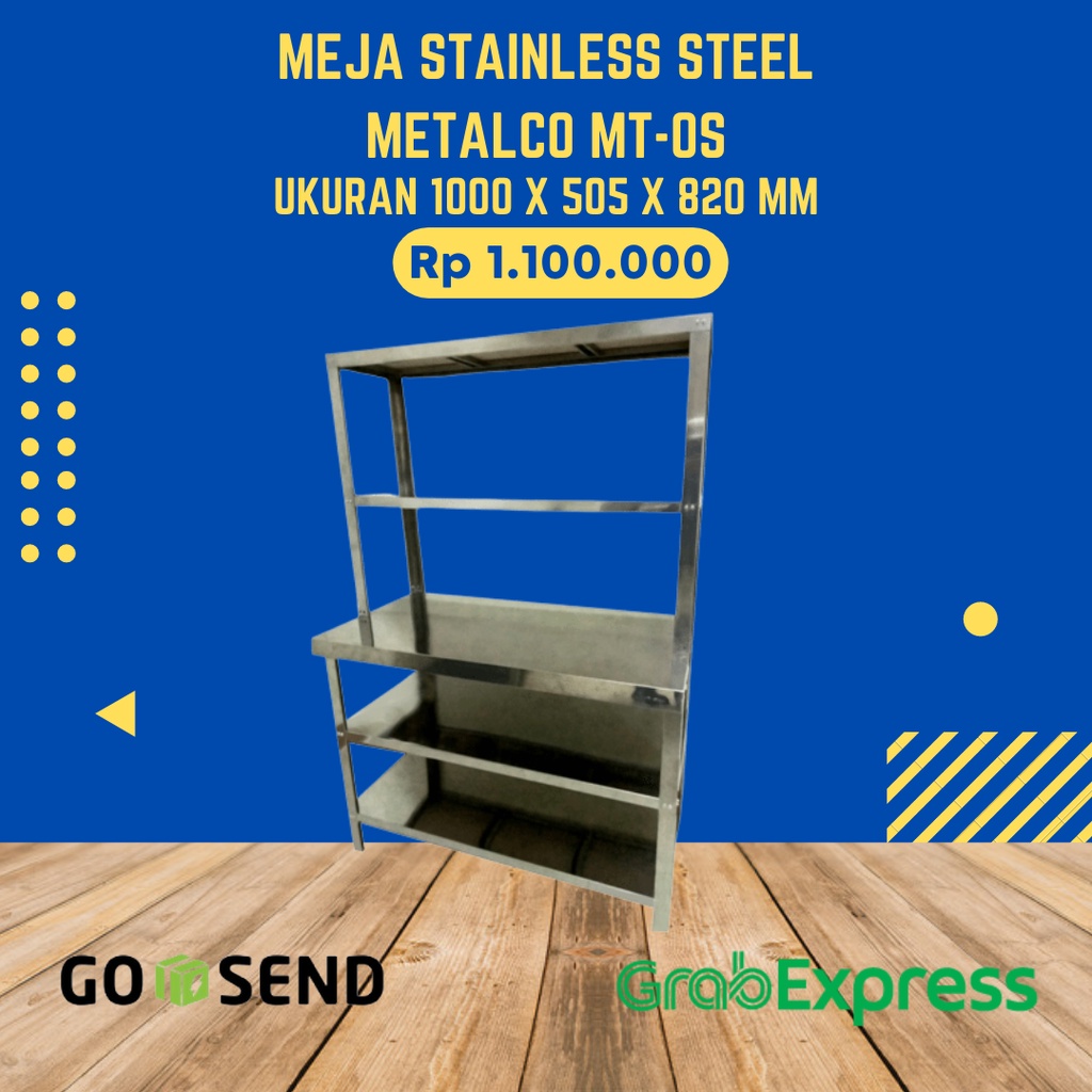 PROMO Meja Stainless Steel Metalco MT-OS BISA GOSEND INSTANT