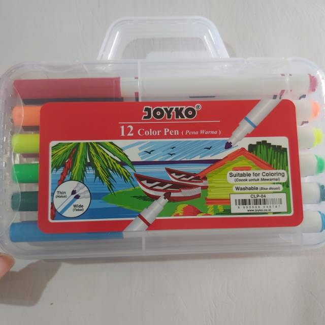 

12 Color Pen / Spidol Warna Joyko CLP-04 12 WARNA
