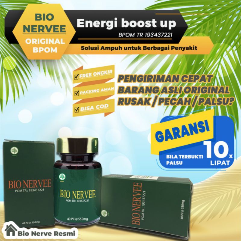 PROMO !!! BIO NERVEE ORIGINAL BPOM BIO NERVE INDONESIA ASLI OBAT HERBAL ALAMI SEGALA PENYAKIT-1