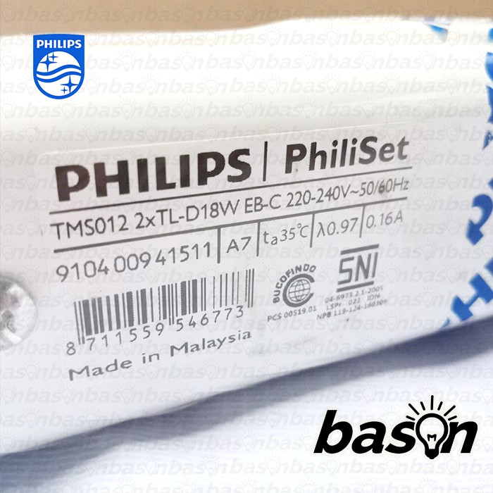 PHILIPS TMS012 2xTL-D18W EB-C - ETMS - Electronic Ballast