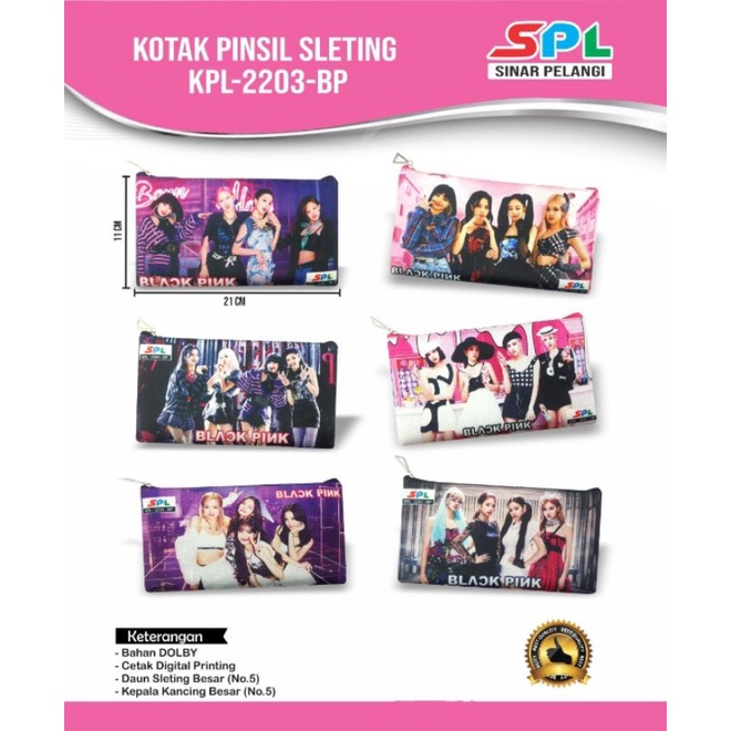 

Kotak Pensil Bahan Kain Resleting NCT/BTS/Blackpink/AESPA