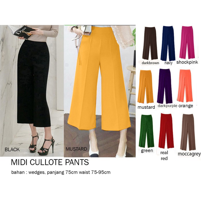 Midi kulot pants / celana midi kulot