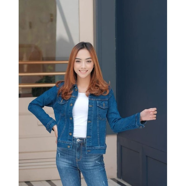 Basic Jaket Wanita Jeans Viral / Racun Shopee