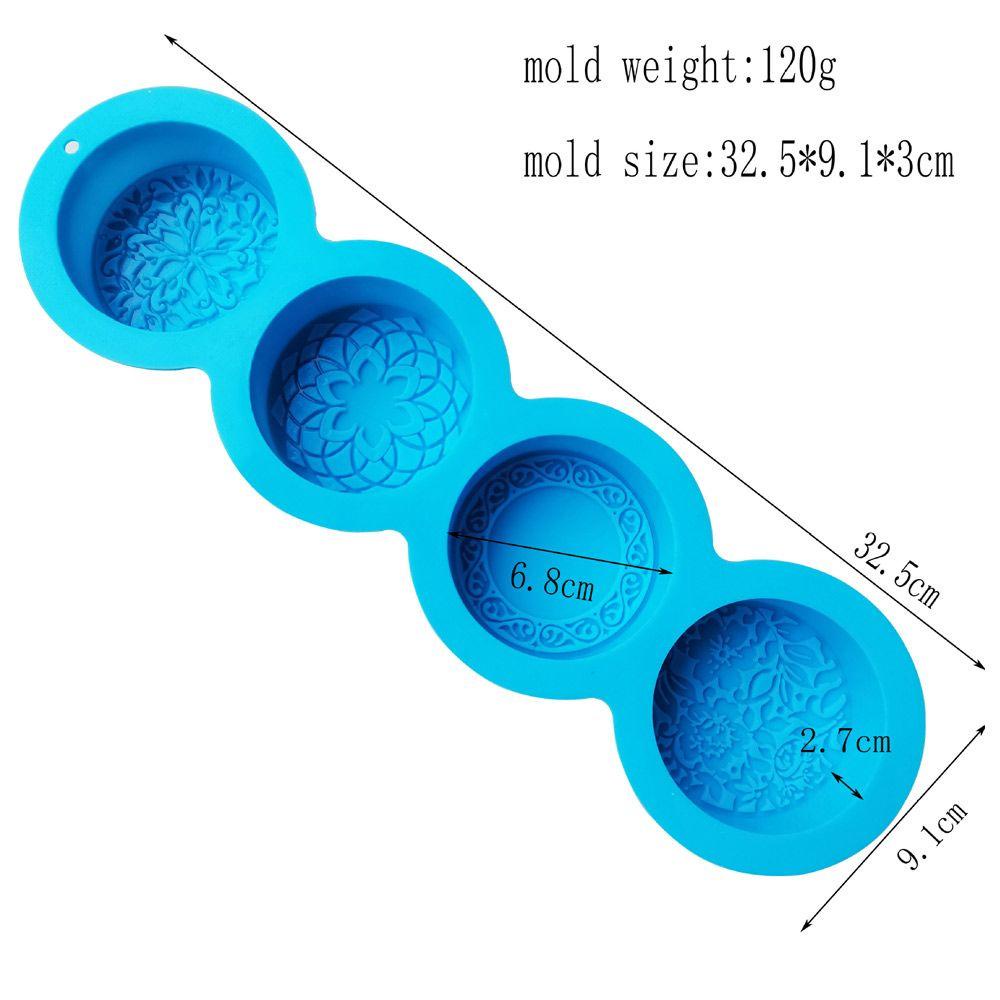 Suyo Cetakan Sabun 3D Multifungsi Bahan Silikon Dengan 4 Lubang