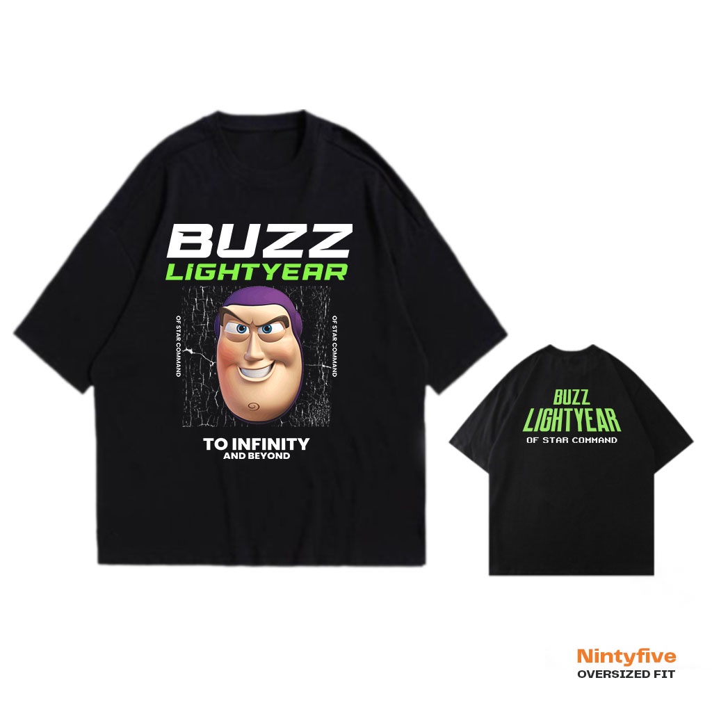 Kaos Buzz Lightyear Toy Story Cartoon Oversized Tshirt Ninetyfive Collection