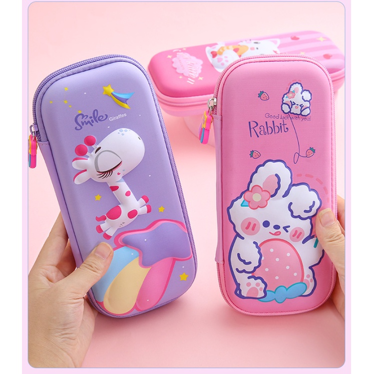 Tempat Kotak Pensil Anak Karakter Astronot unicorn 3D Waterproof CS03