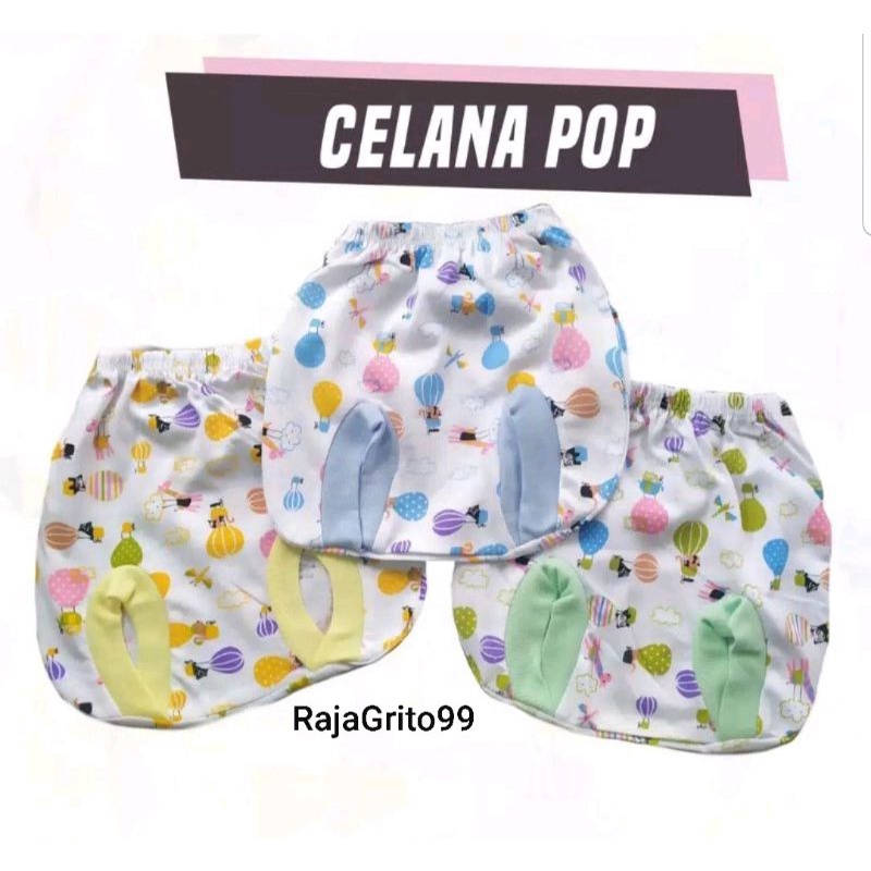 Celana Kacamata Bayi motif Tabur isi 1 Lusin / Celana Pop Tabur motif, Bahan PE Halus Tebal