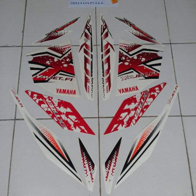 Stiker X Ride 2013 putih merah