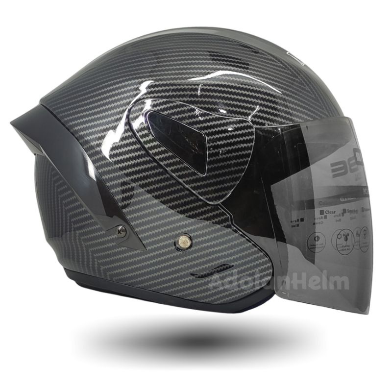 Helm Halface Motor SNI Mv Star Windstail Motif Carbon