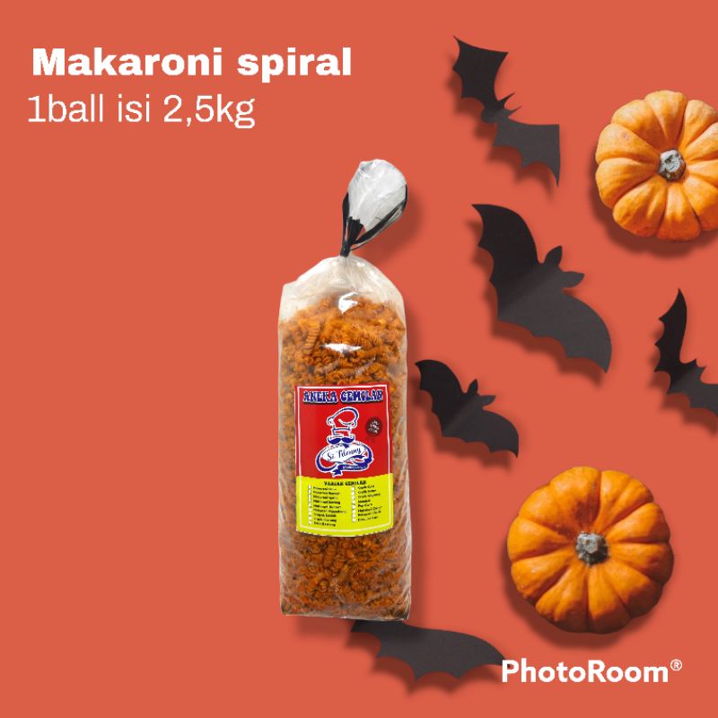 

makaroni spiral si tileung 1 ball isi 2,5kg/grosir aneka cemilan