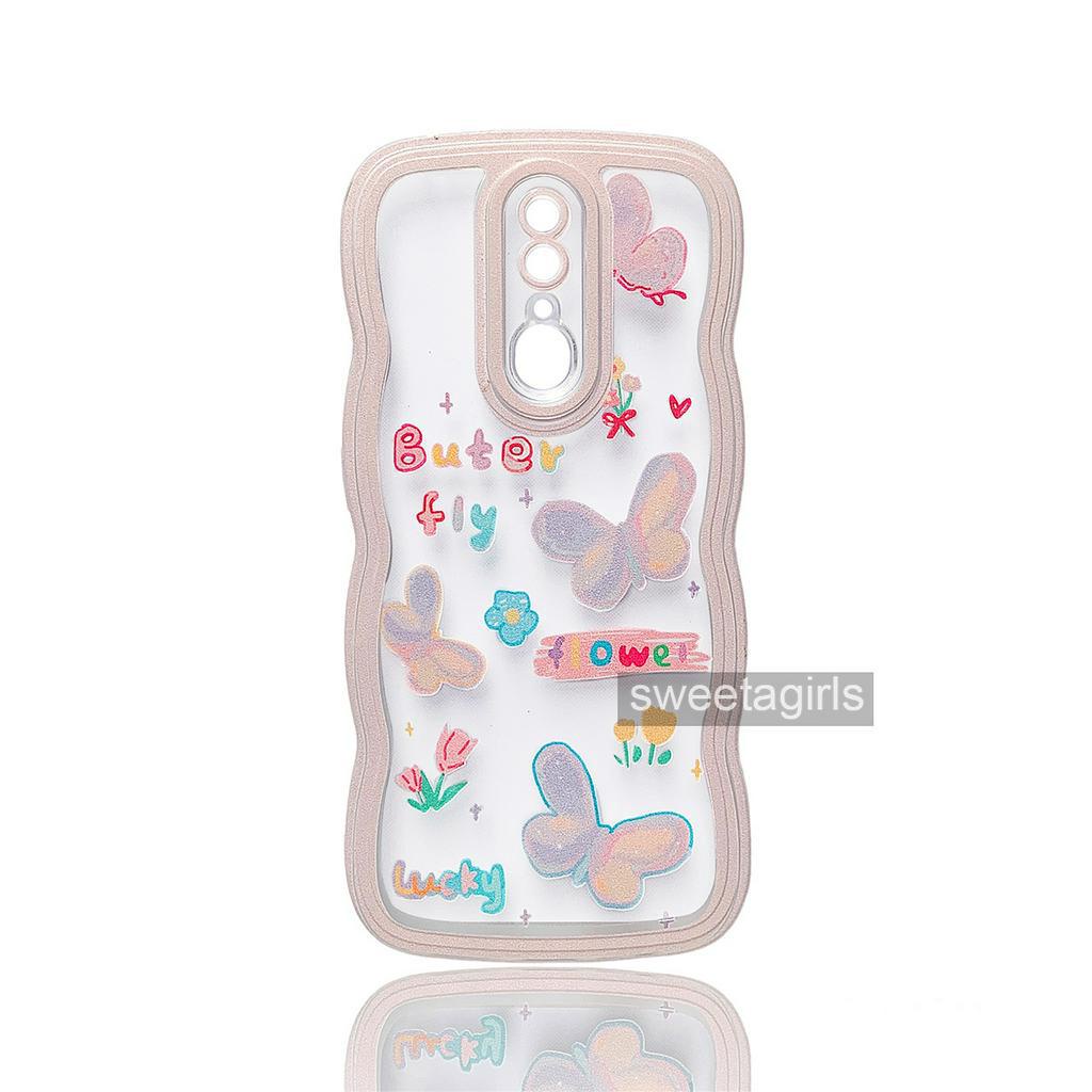 Softcase Transparan Wave Bumper untuk Oppo F11 - Sweetacase.id - Casing Lucu - Kesing Cewek - Casing Lembut - Case Bening - Lucu - Gemoy