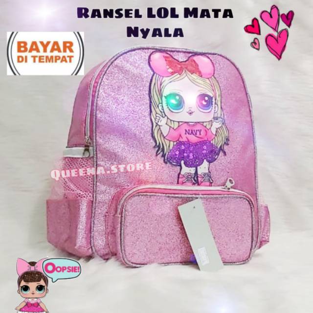 MARIS'A Tas Ransel Anak Perempuan / Tas Nyala / TAS lol Nyala / Tas led murah