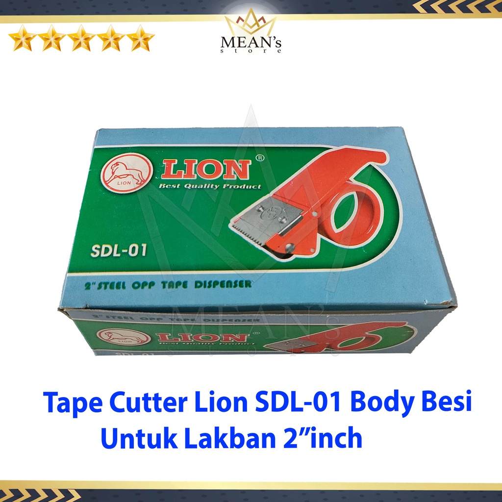 

Tape Cutter Lakban Lion SDL-01 / Pemotong Lakban Body Besi SDL 01 2in