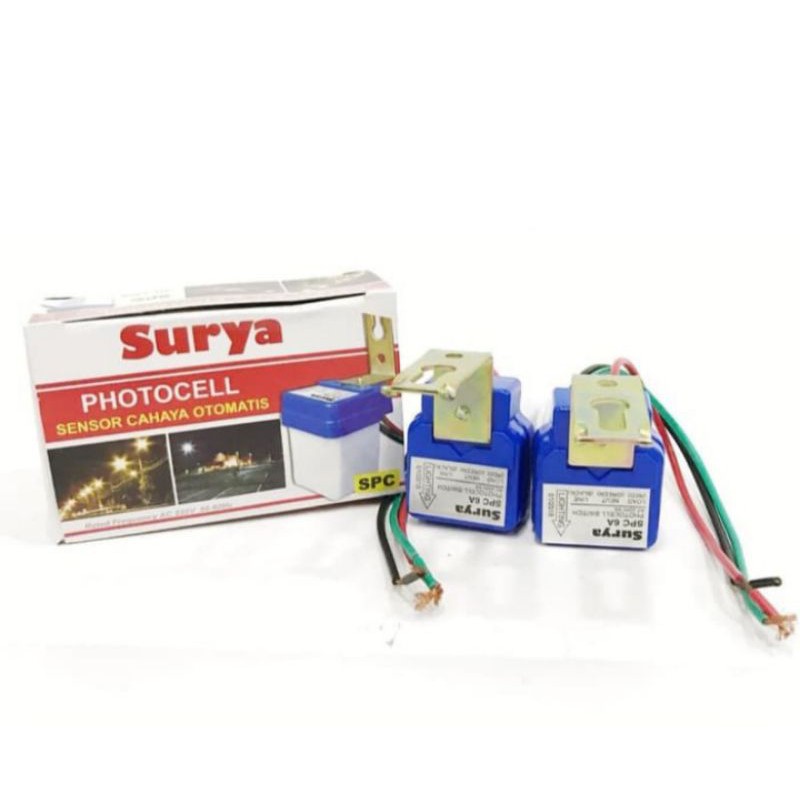 Photocell Photocontrol Fotosell / Switchnya Sensor Cahaya Otomatis SURYA 6A / Sensor