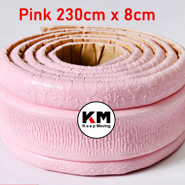 KM Wall Border List Wallpaper Wallborder Foam 3D-PINK 230cm x 8cm