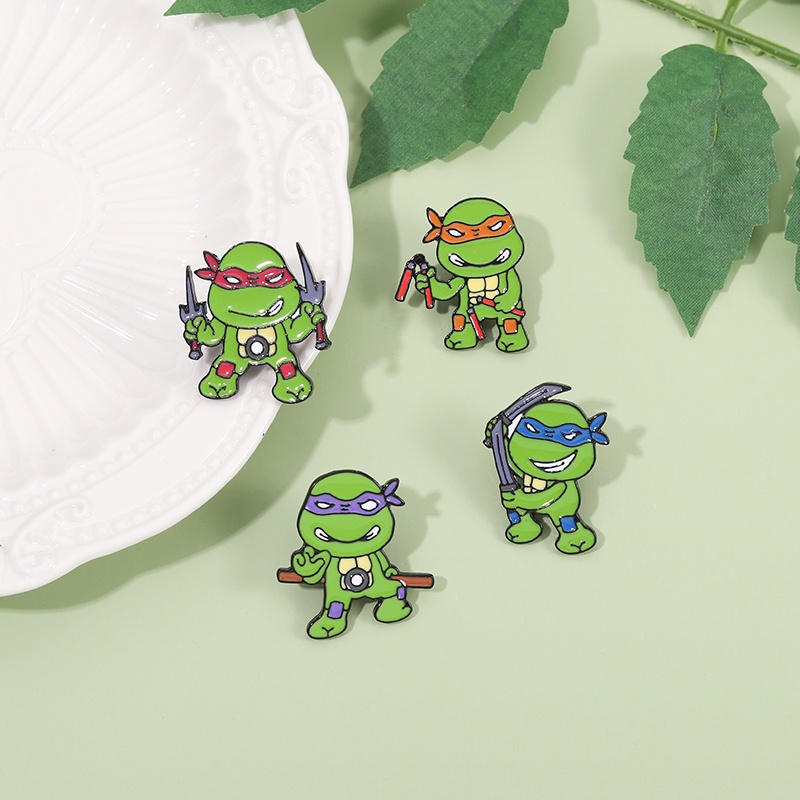 Bros Pin Enamel Desain Kartun Teenage Mutant Ninja Turtles Untuk Hadiah Teman