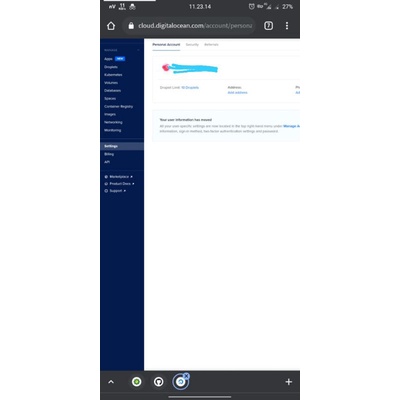 Akun DigitalOcean Credit $100 Aktif 1 tahun + Limit 10 droplet