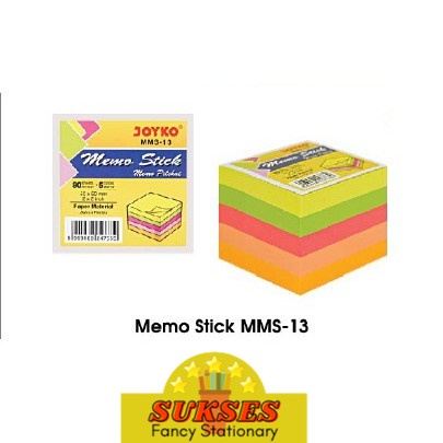

Memo Stick Sticky Note Kertas Memo Memo Tempel Joyko Mms-13