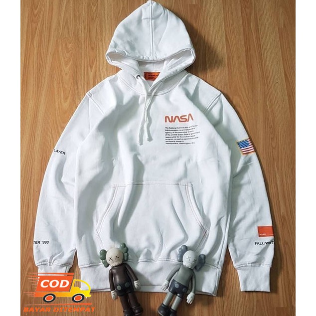 Jaket NASA / Sweater Hoodie NASA Motif bendera FULL HANTAG Terbaru terlaris