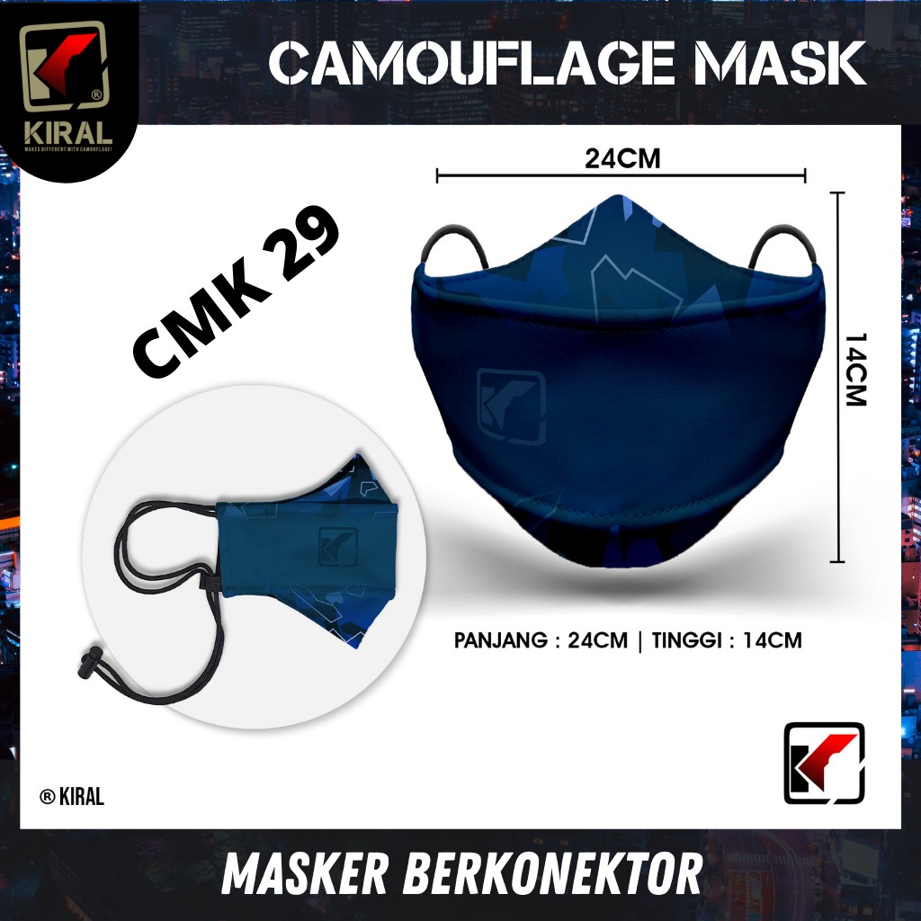 Masker Pria Keren Aksesoris Premium Branded Duckbill Kain Tebal 2 Ply Tali Evo Mask Fashion Maker