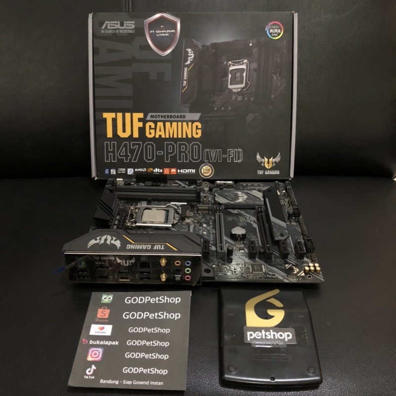 Motherboard Asus TUF gaming H470 PRO + Processor Intel core i7 10700K - Second 2nd Bekas dijual 1 se