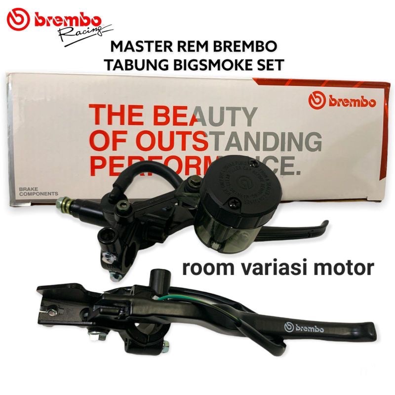 MASTER REM MODEL RCB TABUNG BIG SMOKE SET KIRI KOPLING/REM MASTER REM SINGLE TABUNG UNIVERSAL BISA DIPASANG DI SEMUA MOTOR