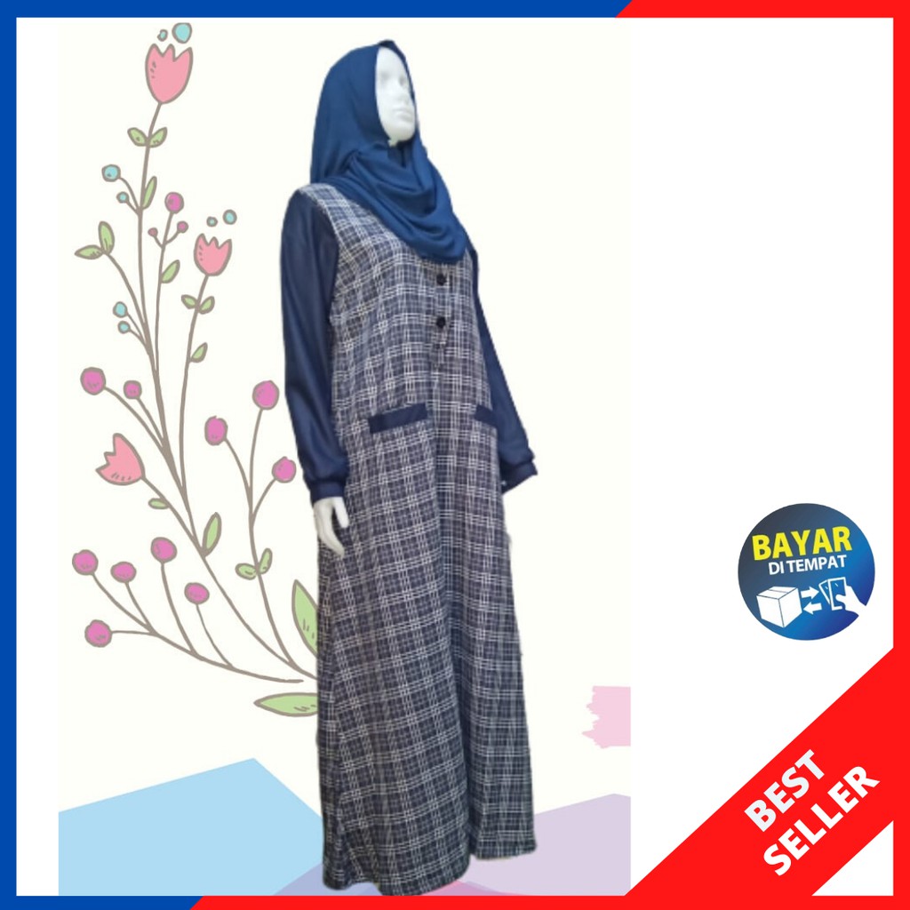 GAMIS FAIRUZ PREMIUM - MOTIF KOTAK KOTAK - BISA COD