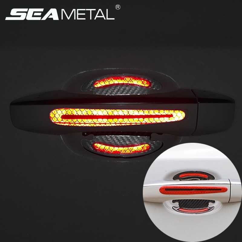 MLNSHP Seametal Reflective Sticker Gagang Pintu Mobil Carbon Fiber 4PCS 1185