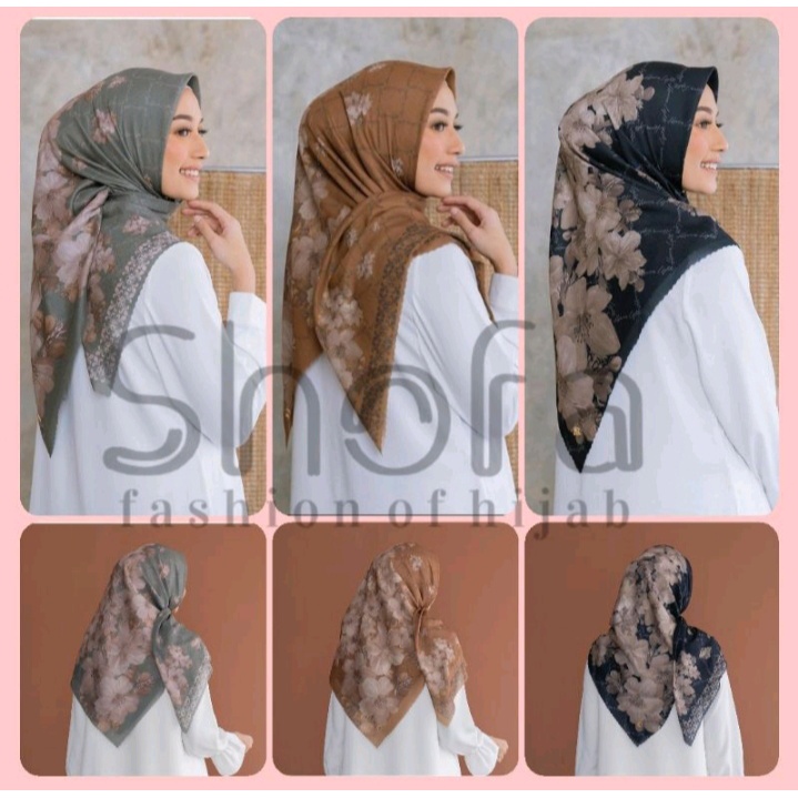 Best seller Hijab Voal Segiempat Motif / Jilbab Motif Premium TERLARIS !!-2