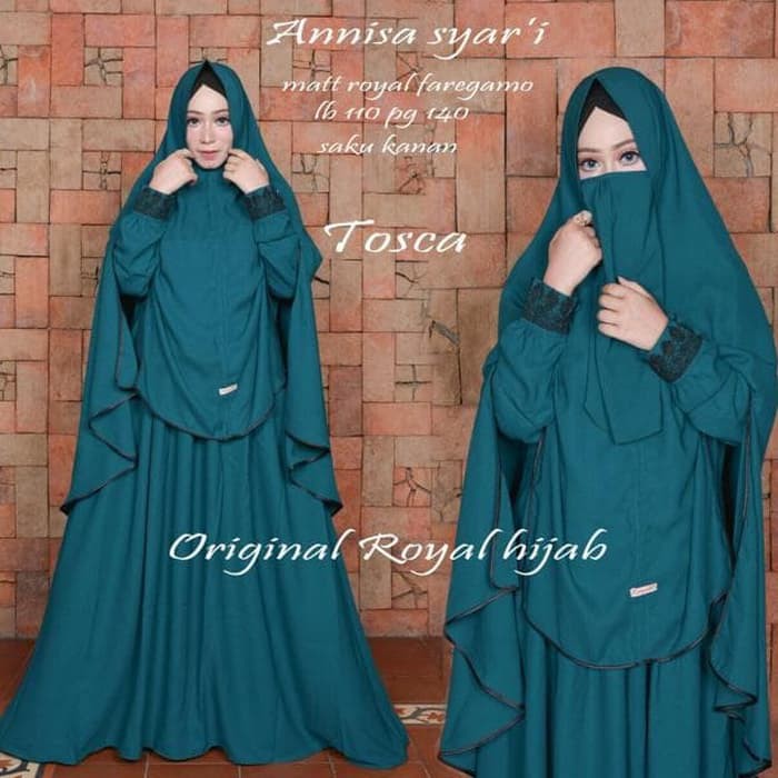 FASHION MUSLIMAH ANNISA SYARI SET GAMIS DRESS BUSUI KHIMAR CADAR