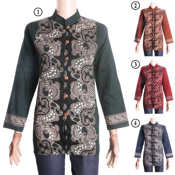 blus batik  lengan  panjang  JB Sabrina Shopee  Indonesia