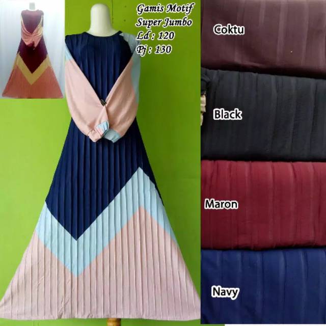 Gamis motif super jumbo