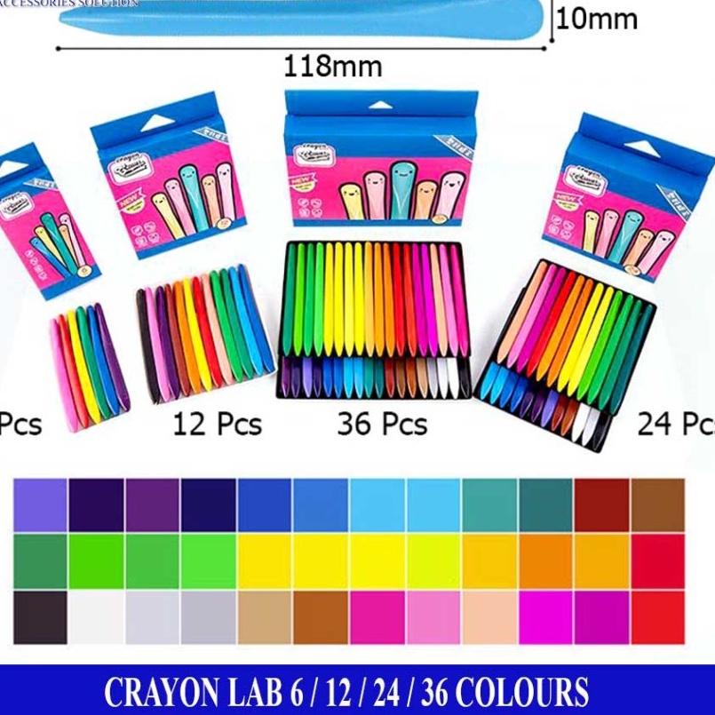 

KRAYON SEGITIGA TRIANGLE - TRIANGULAR CRAYON LABS NON TOXIC WATERPROOF ISI 36