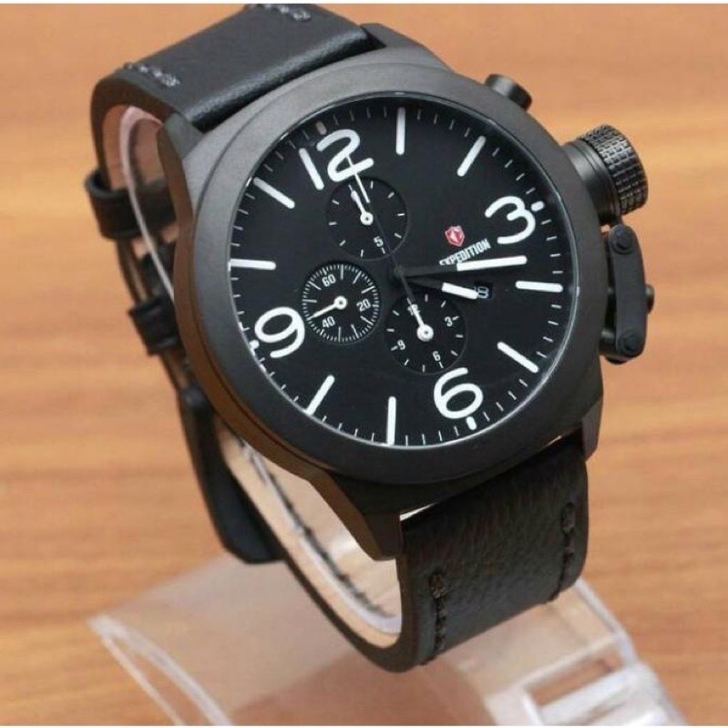 JAM TANGAN PRIA EXPEDITION 6339 FULL BLACK E-6339 FULL BLACK ORIGINAL