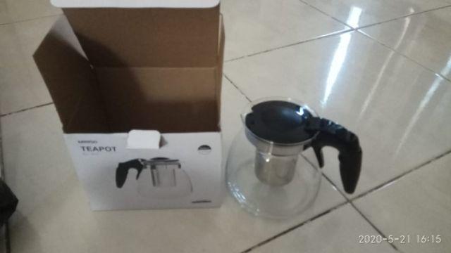 Miniso Official Teko Kaca/tempat Teh Teapot 900 Ml