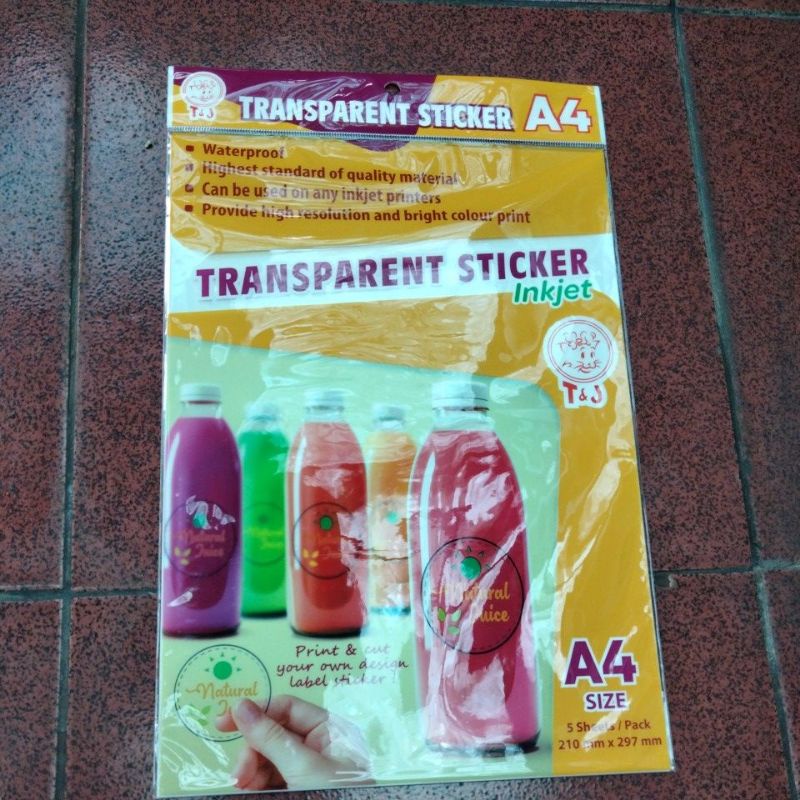 

Label A4 Inject Transparant Isi 5 Lembar