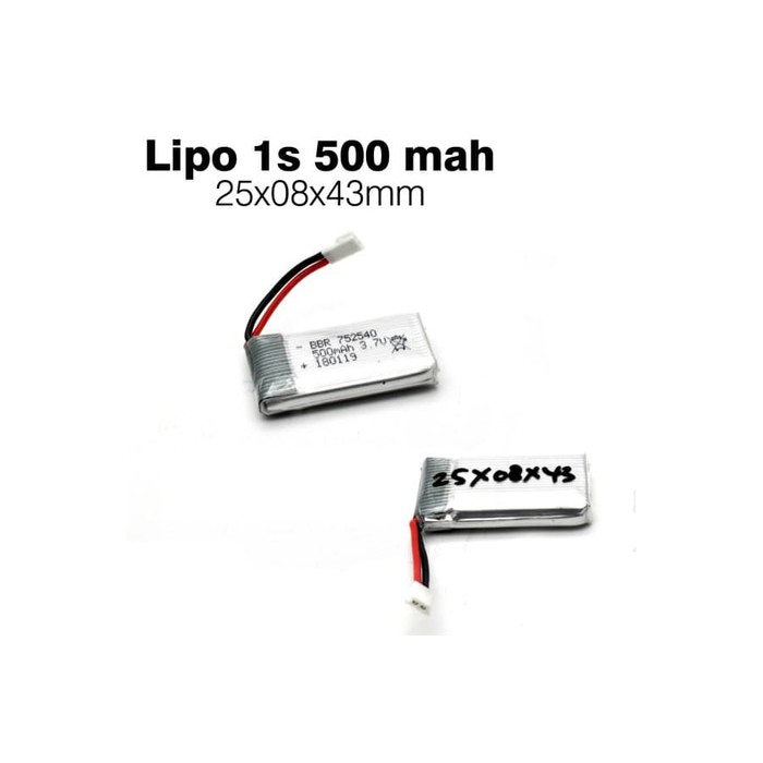 BBR Lipo Battery 1s 3.7v 500mah 25C