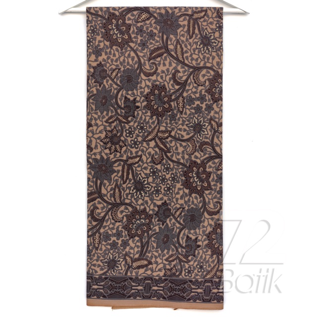 KAIN BATIK KATUN Premium Motif Kembang Warna Cream Krem Kream 726528 Cap 72 Jarik Jarit Samping Kebat Panjang Batik Katun Modern Premium Bahan Seragam Batik Pernikahan Kantor Keluarga Murah Kamen Jadi Batik Bali Lembaran