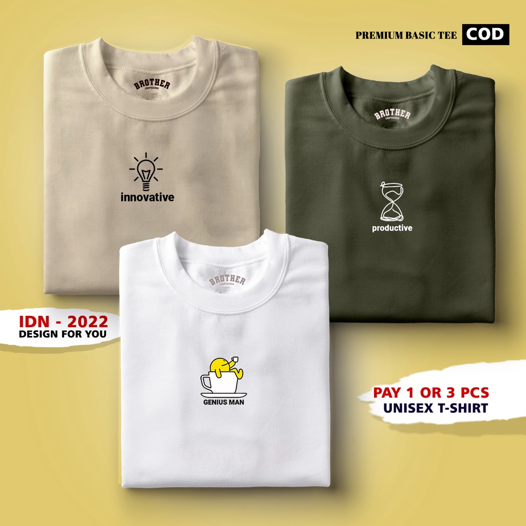 BUY 1 OR 3 PCS ( PROMO COD ) BROTHER STORE / Kaos Distro100% Catoon Combed 30s / ArticelIGP