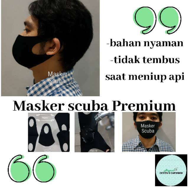 Masker Kain Bahan Scuba Premium