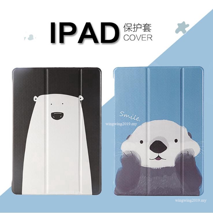 Case Bahan Kulit Pu Motif Kartun Beruang Untuk Apple Ipad 9 2021 mini 6 8.3 8th generation 7th Gen 10.2 inch 2019 Air 3rd Pro 10.5 9.7 2018