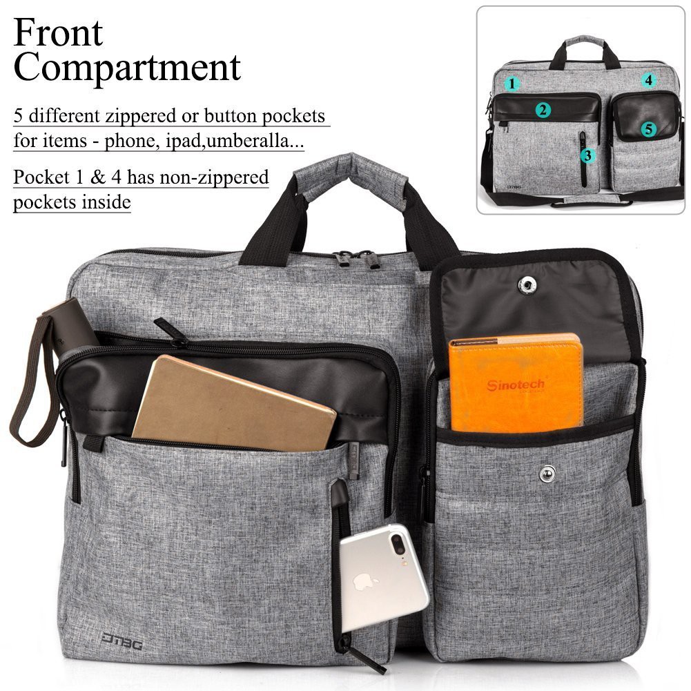 Original Digital Bodyguard DTBG Business Travel Backpack Bag D9016W 17.3 Inch Grey