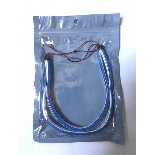 LAMPU ALIS DRL LAMPU FLEXIBEL LAMPU LED ALIS 30CM SEMUA MOTOR-Biru