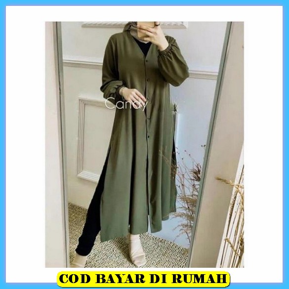 Tunik Remaja Murah Meriah Terbaru Super Kekinian 2021 Modern Atas Xz403 Tunik Bayle Army [Dress 015 