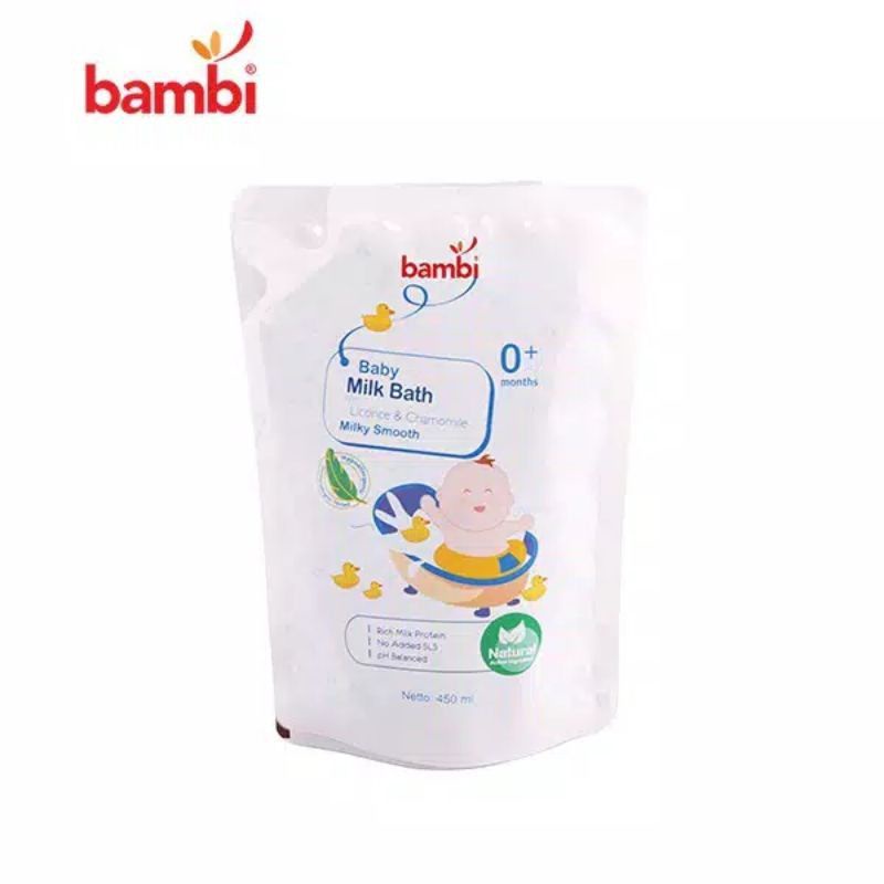 Bambi milk bath 450ml (reffil)/sabun mandi