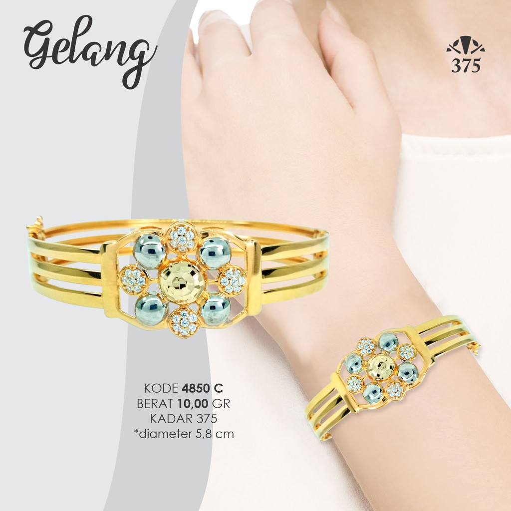 GELANG EMAS ASLI 4850 C KADAR 375