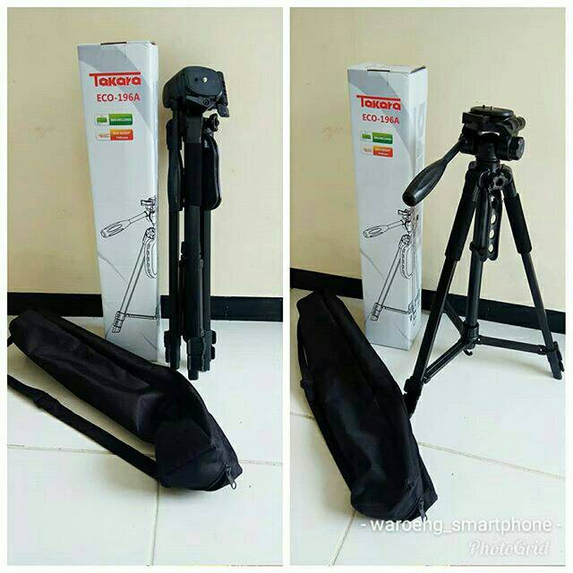 Tripod Takara ECO 196A Tripod Kamera Tripod DSLR Tripod Mirrorless Tripod HP Tinggi Maksimal 1,45M