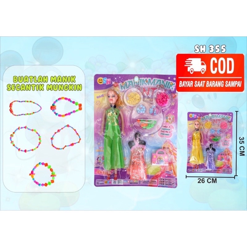 MAINAN ANAK BONEKA BARBIE & KALUNG / BARBIE UNTUK ANAK PEREMPUAN