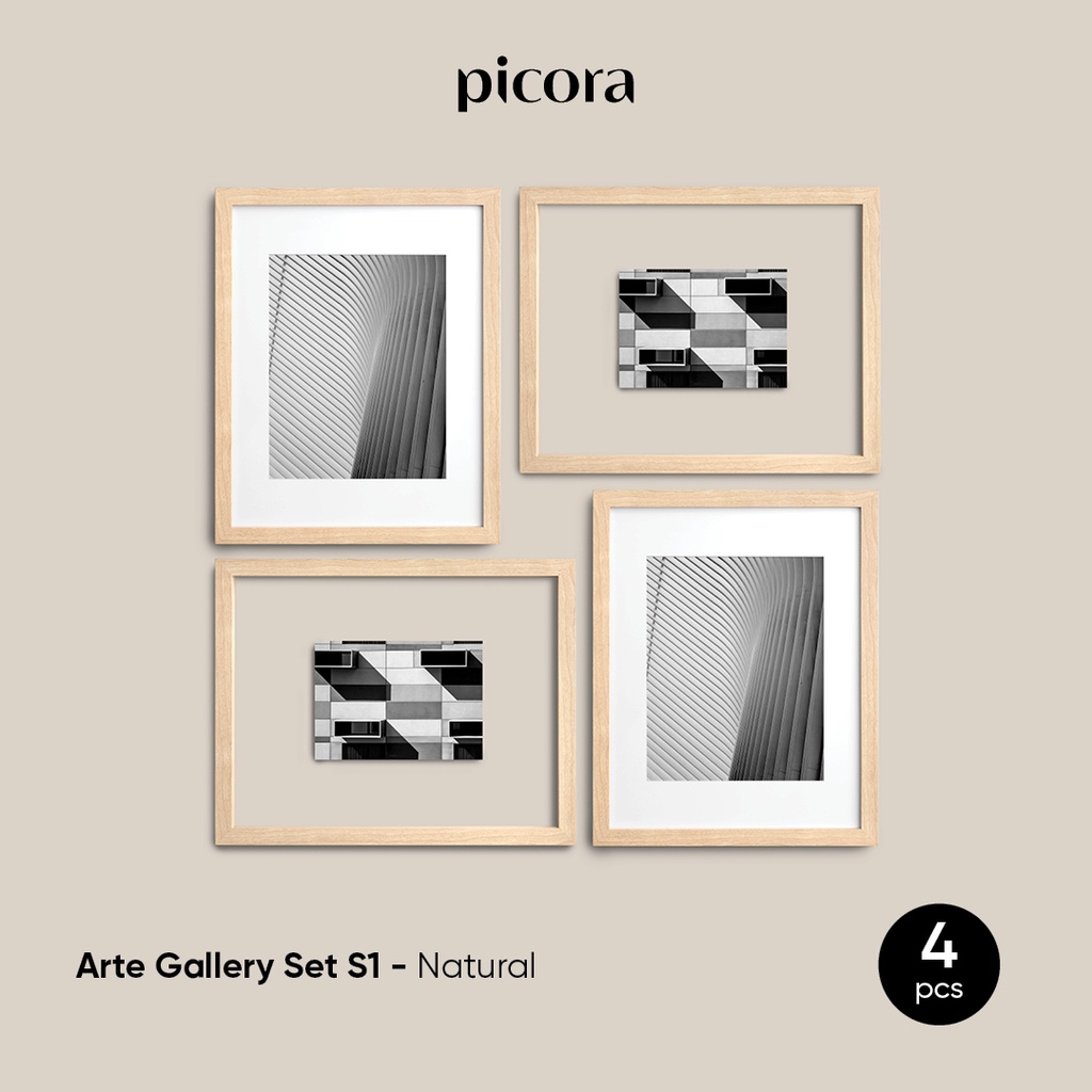 PICORA ARTE Gallery Set S1-Frame Pigura Bingkai Foto Dinding-4pcs